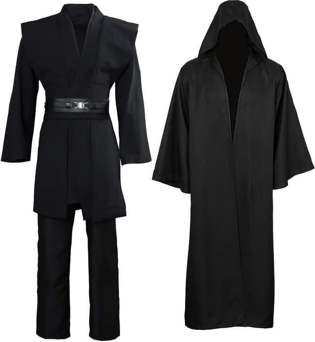 Detalle 2 de GOLDSTITCH Mens Hooded Robe & Tunic Full Set (Halloween Cosplay Costume)