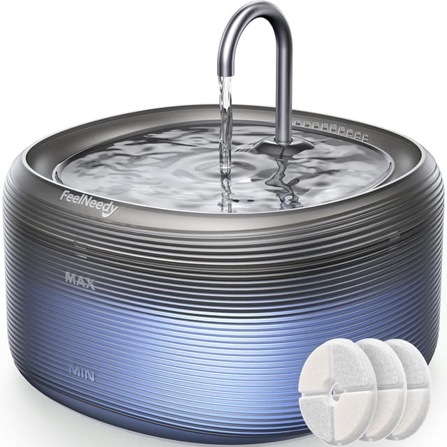 Detalle 2 de FEELNEEDY 3er-Pack Schwämme als Schalldämpfer & 3er-Wasserpumpe Schwamm für Katzenbrunnen (3,2 L) – Ersatzteile