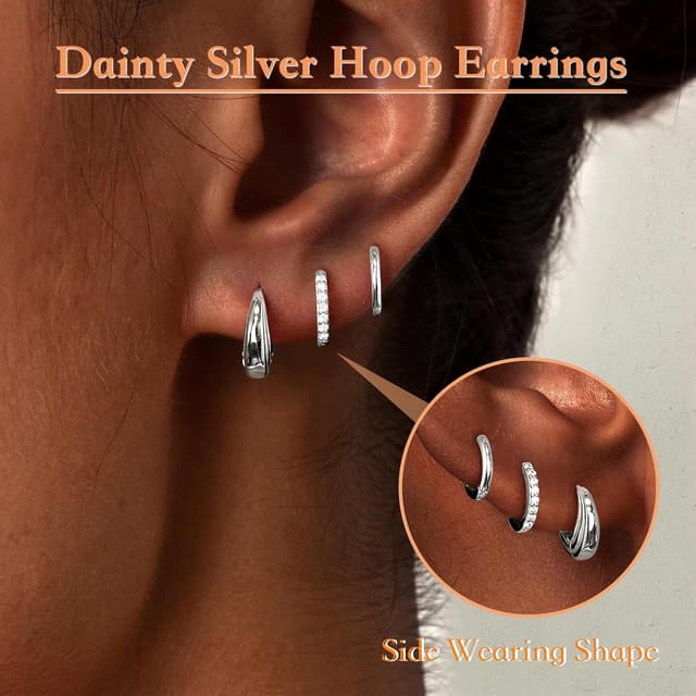 Thumbnail 5 de Poxtex Huggie Hoop Earrings 8mm 💍