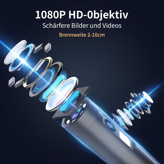 Detalle de Caméra endoscopique à double objectif AOPICK 1080P HD avec écran IPS 4,3 pouces et câble semi-rigide 5 m