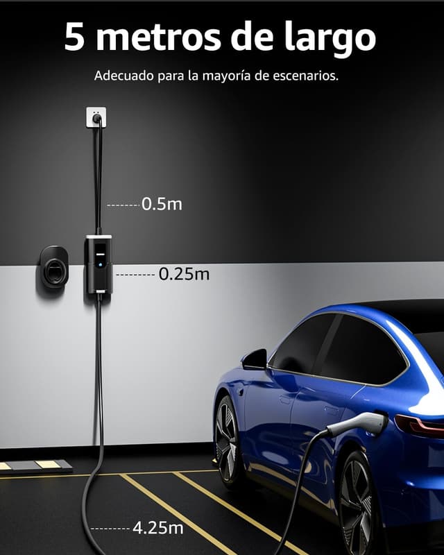Thumbnail 1 de bokman Cargador Coche Eléctrico 3,68 kW Monofásico 5 m IP65