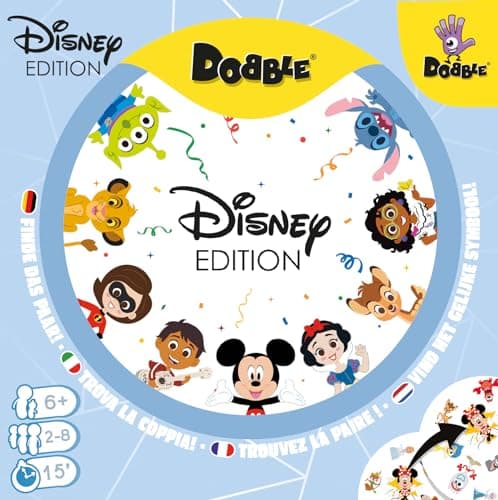 Thumbnail 1 de Asmodee - Dobble Disney Anniversary: ¡Diversión Familiar con Disney! 🎉