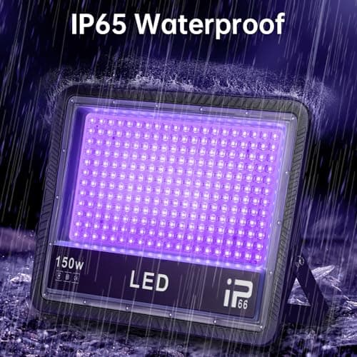 Detalle 1 de OUSIDE 2 Piezas Luz Negra UV 150W 💡 Impermeable IP66