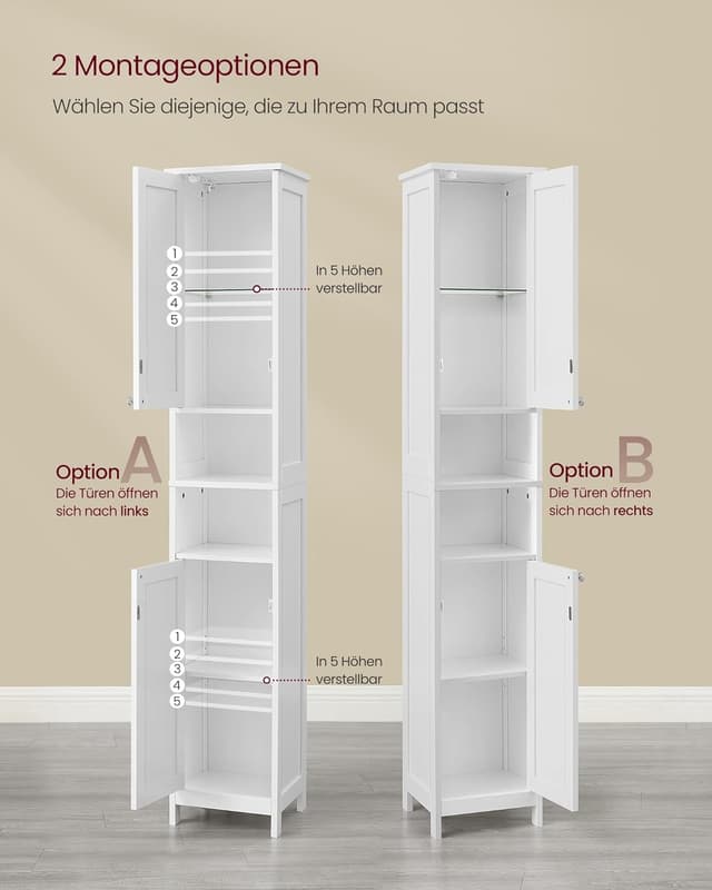 Thumbnail 6 de VASAGLE BBC566W03 Badschrank 170 cm