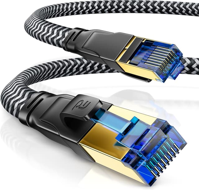 Detalle de CAT 8 Netzwerkkabel 5 m schwarz, RJ45