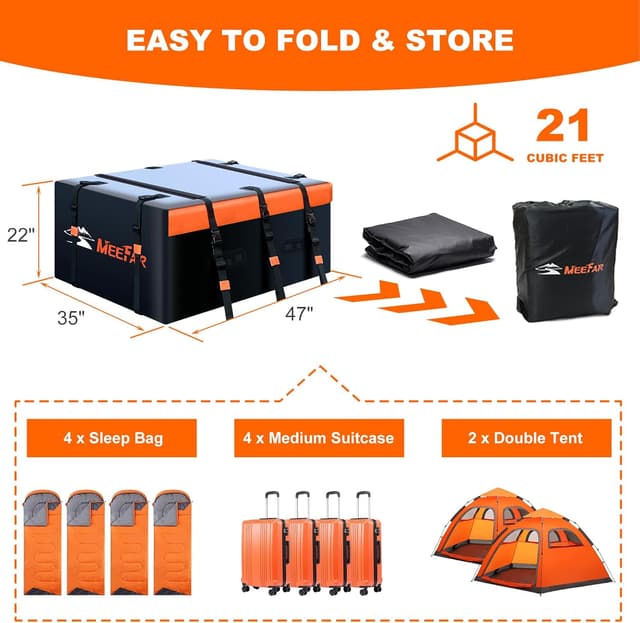 Detalle 1 de MeeFar Rooftop Cargo Carrier 21 cu ft