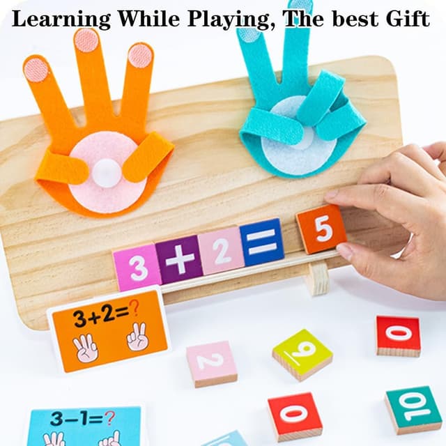 Detalle de Montessori Number Counting Blocks for Ages 2-4