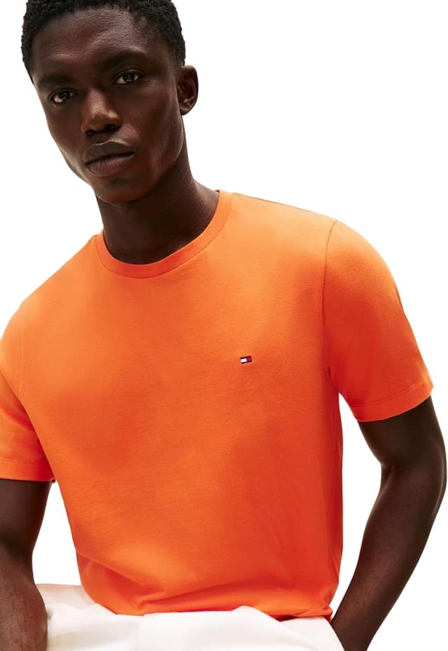 Detalle de Tommy Hilfiger Ess Seasonal Reg Fit Solid Tee (MW0MW39995) maglietta uomo a manica corta