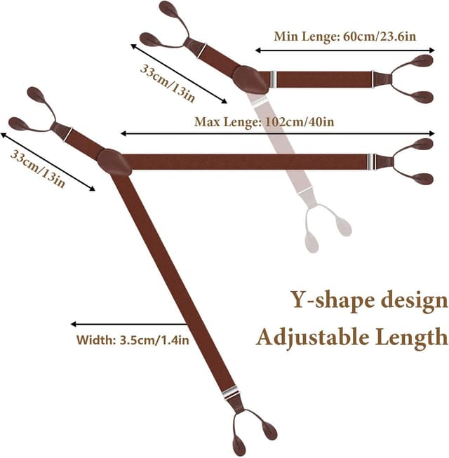 Thumbnail 6 de Clip Yeah Hosenträger Herren Breit 3,5 cm zum Knöpfen – elastisch & einstellbar für Hochzeit, Party