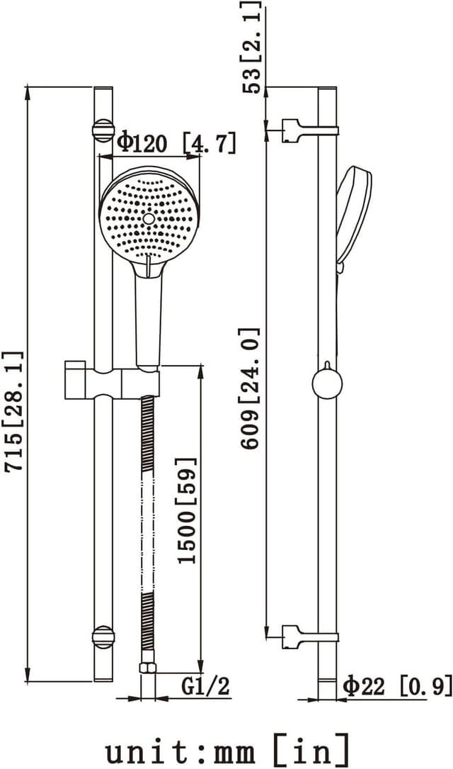 Thumbnail 6 de Ulytid Asta Doccia 70 cm Nero