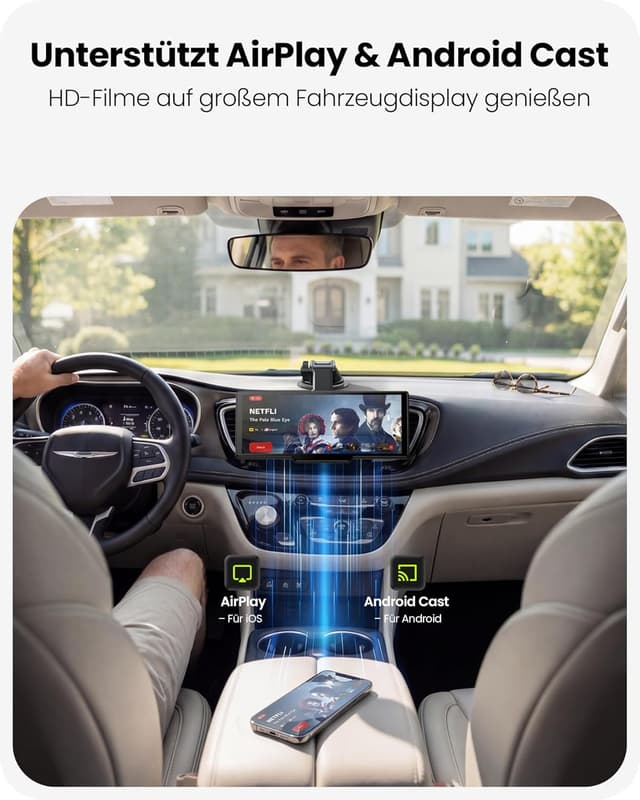 Detalle 2 de Avaett CarPlay Display 9,26 Zoll mit 4K-Dashcam