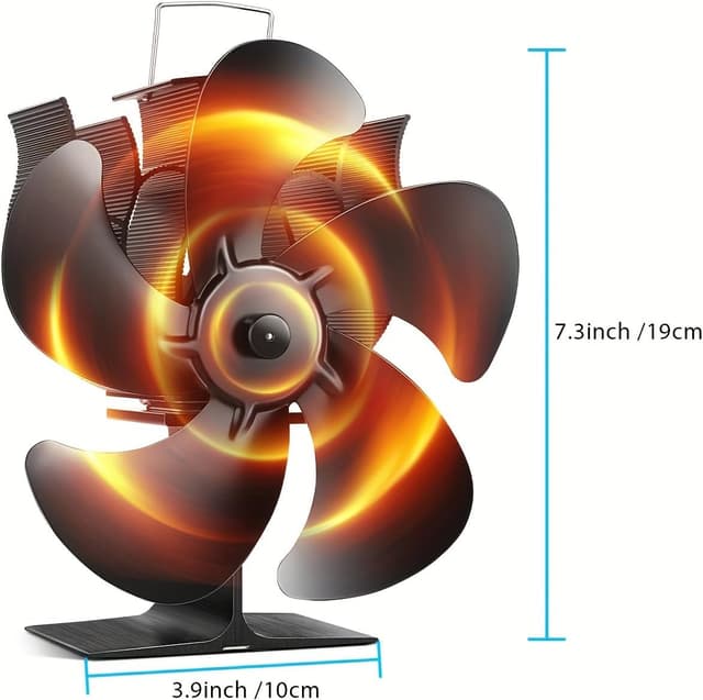 Thumbnail 1 de Xmasneed Log Burner Fan 5-blade