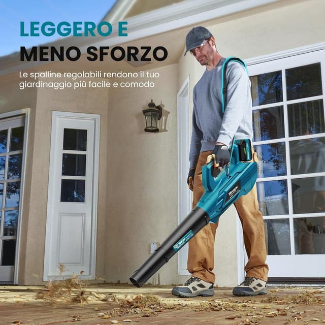 Thumbnail 5 de Soffiatore 2 batterie 5,2Ah 800 m³/h