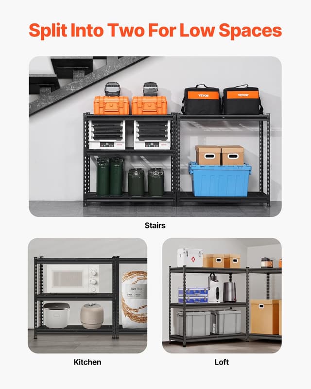 Thumbnail 5 de VEVOR Estanterías de Metal Ajustables 5 Niveles ⚙