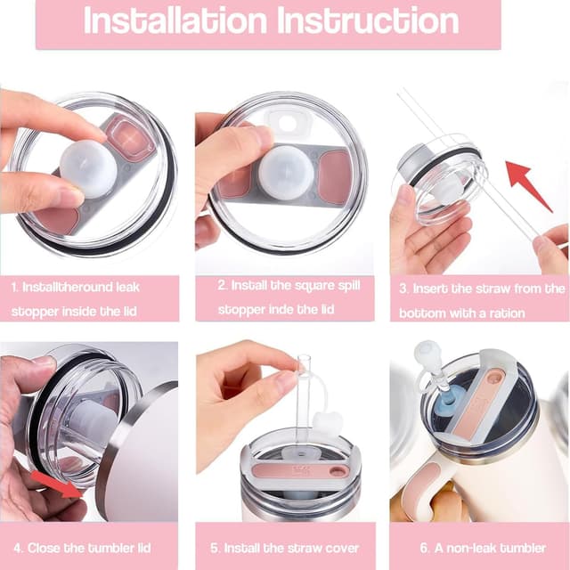 Thumbnail 5 de VITEVER Stanley Cup Zubehörset 6 Silikonstopfen