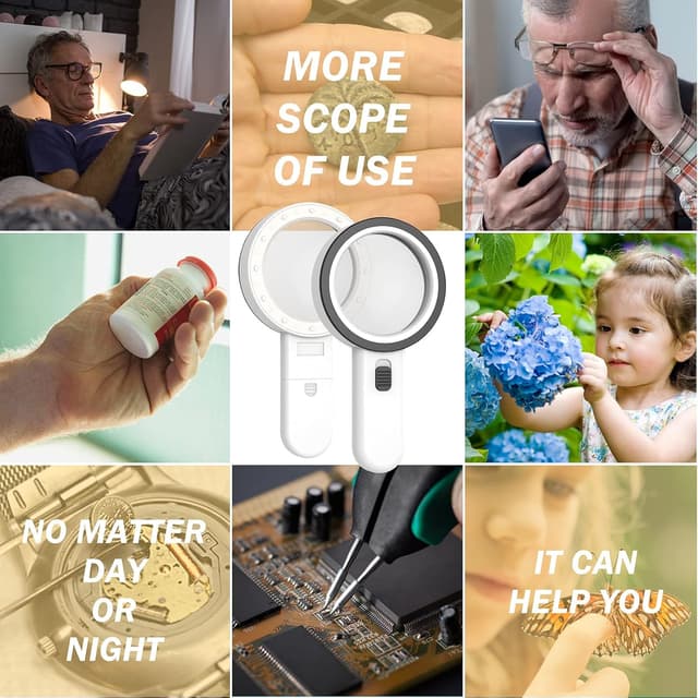 Thumbnail 6 de Magnifying Glass with Light 3x LED