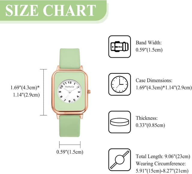 Detalle 2 de Avaner Damen-Quarzuhr Quadratisch, 1 ATM