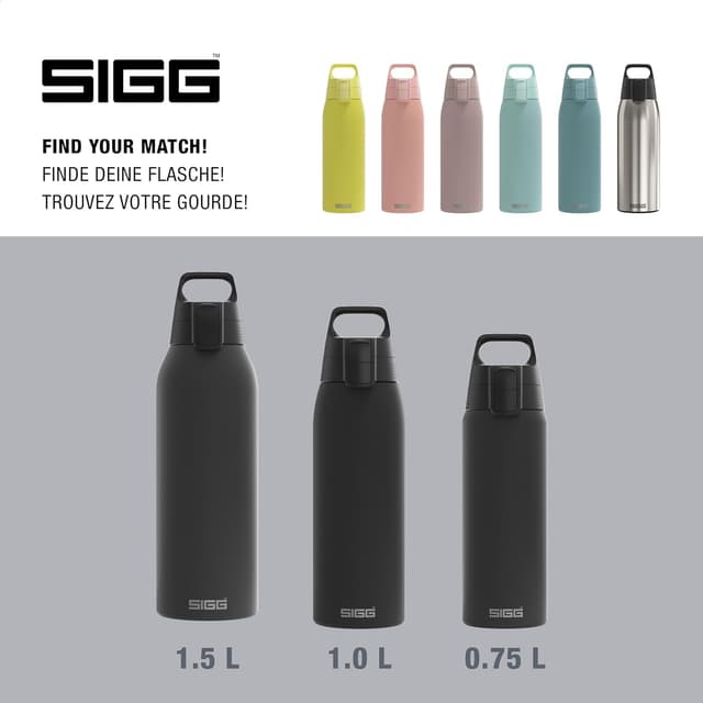 Detalle 2 de Sigg Edelstahl Trinkflasche Shield ONE 1 L
