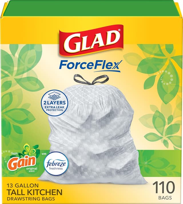 Detalle de Glad ForceFlex Tall Trash Bags 13 Gal