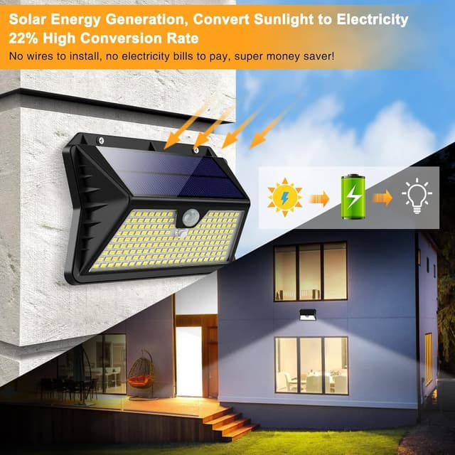 Thumbnail 2 de OUILA Luz Solar Exterior 185 LED 🌟 Foco IP65 Impermeable