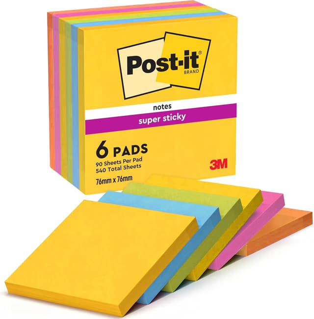 Detalle de Post-It Super Sticky Notes 76 x 76 mm