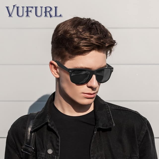 Detalle 2 de Vufurl Ultra Light Rectangular Polarized Sunglasses (UV400) for men and women