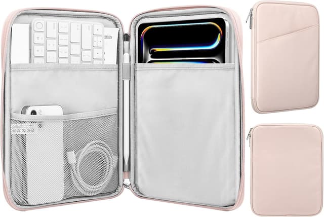 Detalle de MoKo Tablet Tasche als Sleeve für 13 Zoll (iPad Air, iPad Pro, MacBook Neo, Galaxy Tab) – Rosa