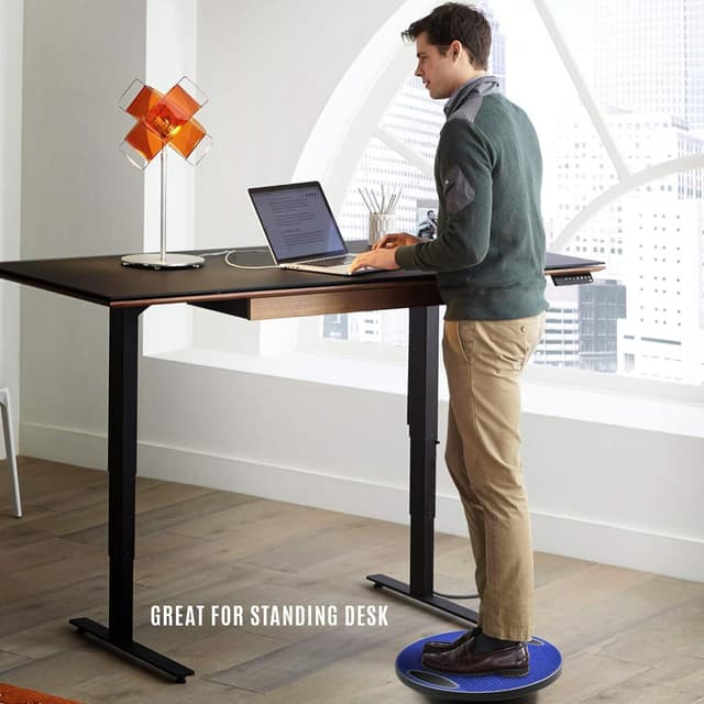 Detalle de Yes4All 350LBS Professional Wooden Balance Board for Physical Therapy (Anti-slip rocker wobble board)