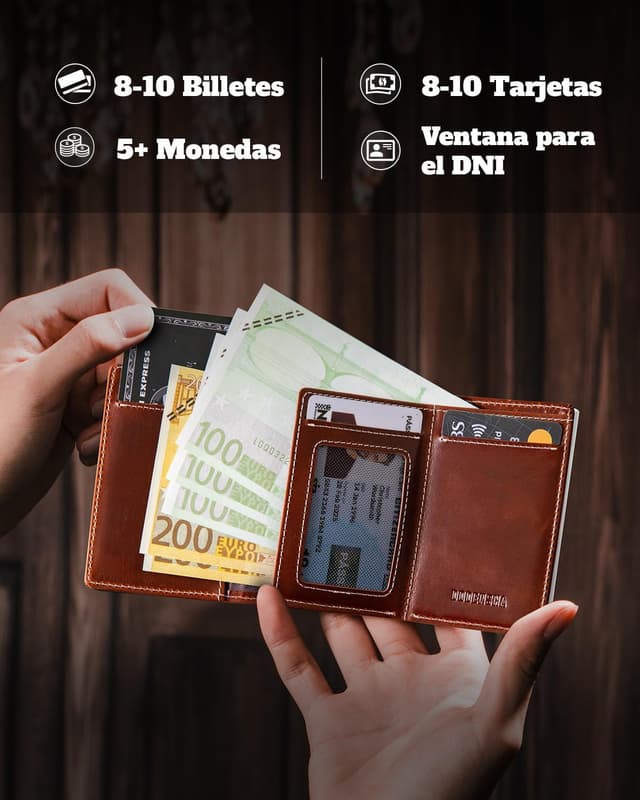 Thumbnail 3 de DODENSHA MagSnap Cartera Slim para Hombre con RFID y Monedas 😊