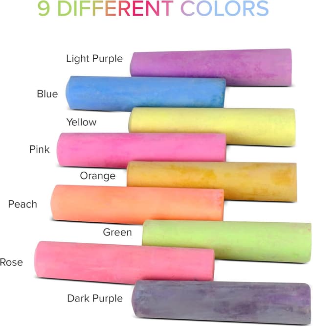 Detalle 2 de Kid Made Modern Non-Toxic Sidewalk Chalk Bucket (24 Count) — Washable Colored Chalk for Kids’ Outdoor Play