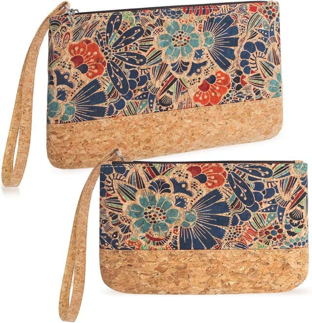 Thumbnail 6 de boshiho Kork Clutch Tasche 2-in-1: Geldbörse mit Reißverschluss und kleiner Handtasche