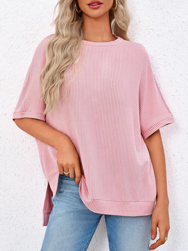 Detalle 2 de Tankaneo oversized ribbed tee tunic