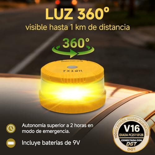 Detalle 2 de Baliza V16 homologada DGT XILANHUA MOD100 PLUS LED con geolocalización y conexión DGT 3.0