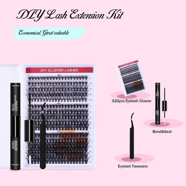 Thumbnail 6 de Kit pestañas pelo a pelo 320 piezas 8-16 mm