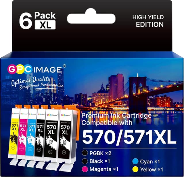 Detalle de GPC Image PGI-570XL CLI-571XL 6-pack ink cartridges đź–¨