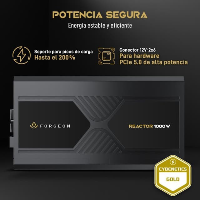 Detalle 2 de Forgeon Reactor 1000 fuente ATX 3.1