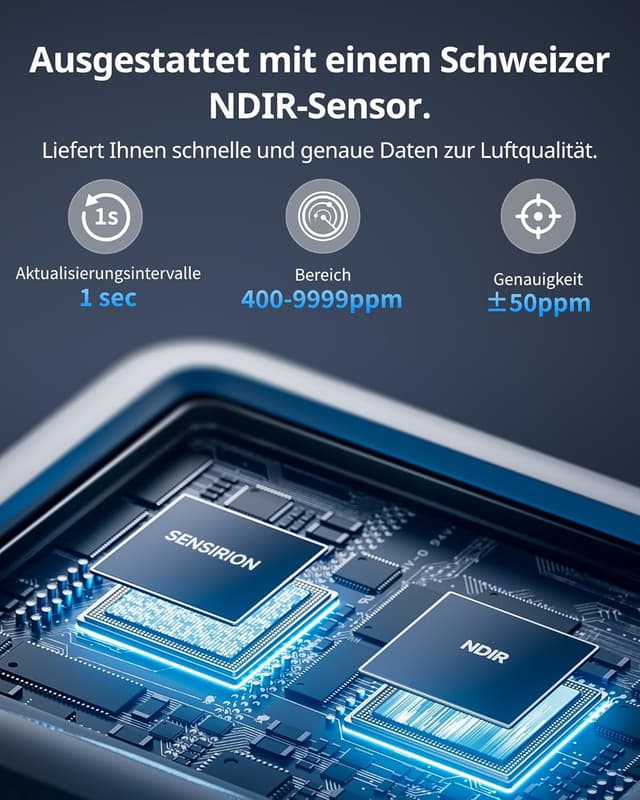Detalle 2 de SwitchBot CO2-Melder 2 Jahre đŹ