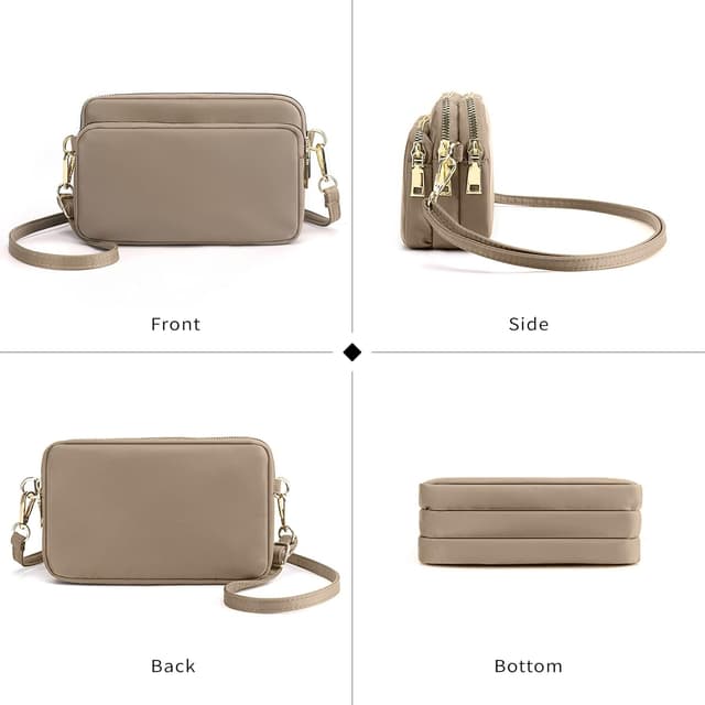 Detalle de ModaZeal Small Crossbody Bag for Women – waterproof nylon multi-pocket phone bag