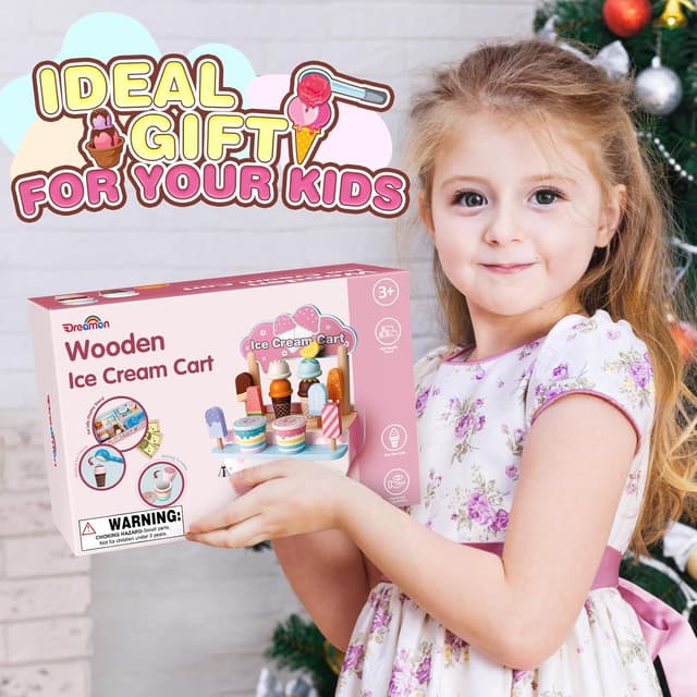 Thumbnail 6 de Dreamon Wooden Ice Cream Set 48 pcs 🍨