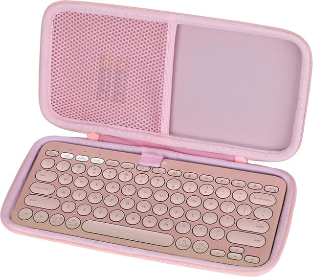 Detalle de Lebakort Hart Reise-Schutz-Hülle für Logitech Pebble Keys 2 / K380 (Rosa)