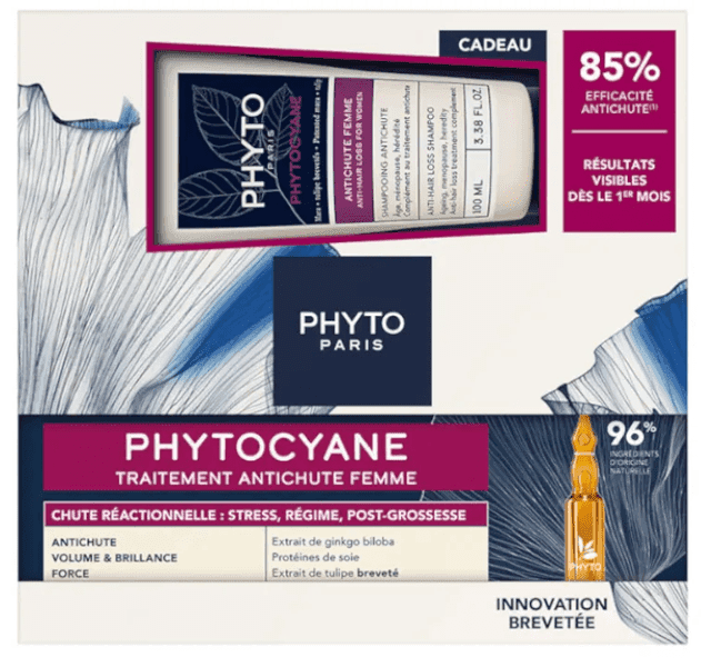 Detalle de Phyto Phytocyane Mujer anticaída, 12 ampollas