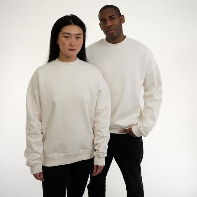 Detalle de Johnny Urban Carter Sweat oversize à col rond en coton (440 GSM) unisexe