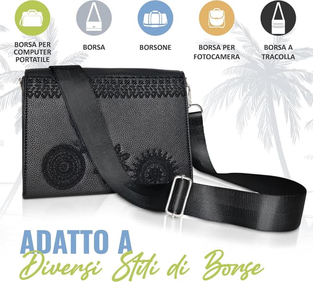 Thumbnail 6 de BOACAY tracolla di ricambio universale regolabile per borsa, cinghia intercambiabile con gancio rotante 360°