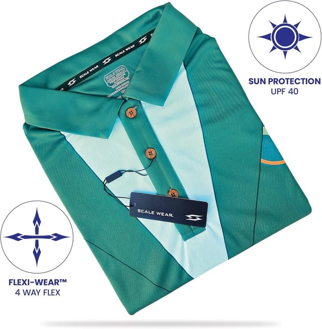 Detalle de Funny Parody Golf Polo Shirt – UPF 40 Quick-Dry Moisture-Wicking Relaxed Fit