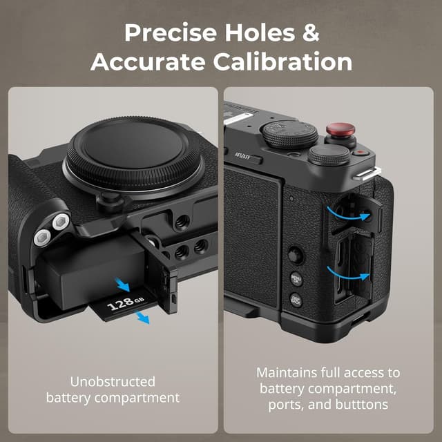 Detalle de SmallRig 4876 X-M5 L-Shape Handgrip with Built-in Arca Quick Release for Fujifilm X-M5