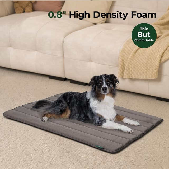 Detalle de BALANCE Dog Crate Pad (OEKO-TEX certified fabric) — washable, water-resistant foam crate mat for X-large dogs