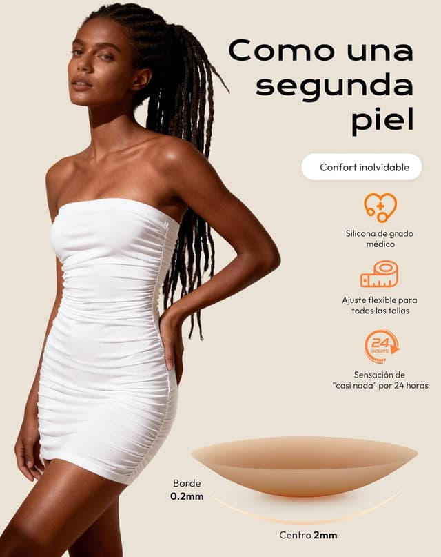 Thumbnail 3 de Pezoneras adhesivas invisibles 2 pares de silicona