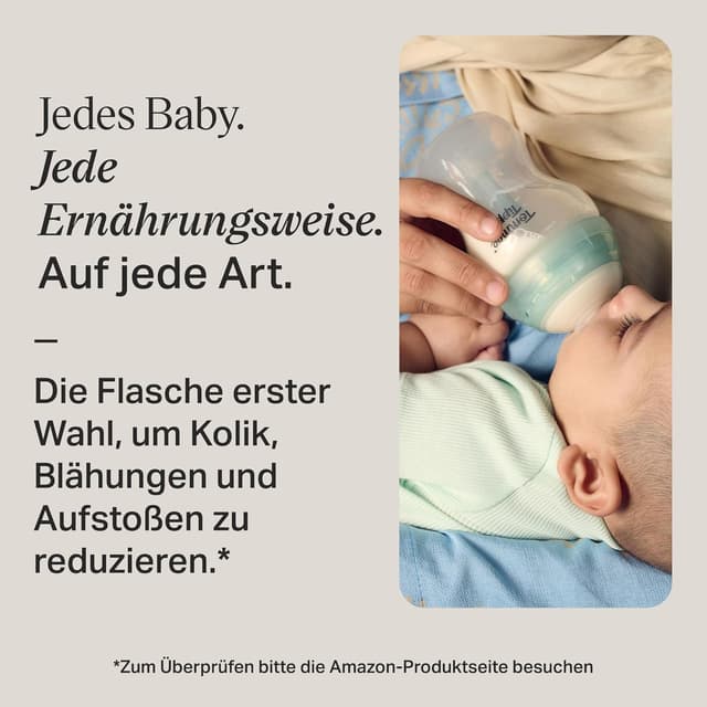 Detalle 2 de Tommee Tippee Advanced Anti-Kolik Starterset mit 150-ml- & 260-ml-Flaschen und Langsamsaugern