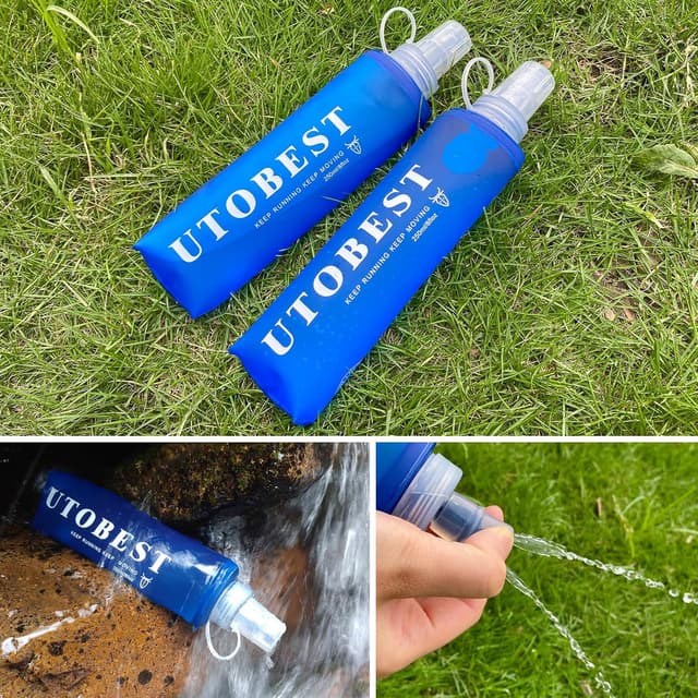 Thumbnail 6 de UTOBEST Soft Flask 250 ml Collapsible Running Water Bottle (2-pack)