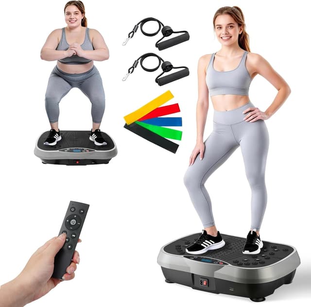 Detalle de 2026 Upgraded Vibration Plate Exercise Machine with 10 Preset Modes and 200 Speed Levels (400lbs capacity) for home fitness